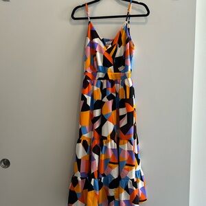 Joy Joy Geometric Midi Dress - Size Large! WORN ONCE